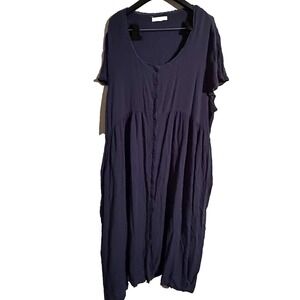 April Cornell Modern Prairie W2 Blue Solid Loose Flowy Minimalist Cottagecore